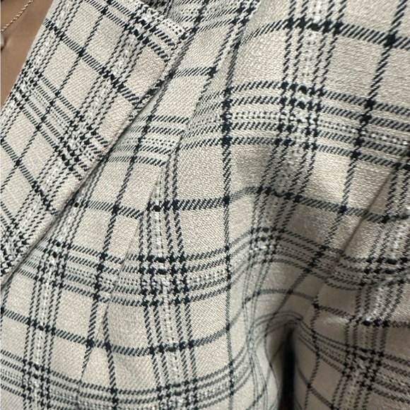 Meshki Cropped Blazer - Beige, Plaid (XS) - Picture 2 of 6
